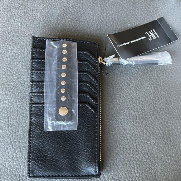 INC Black Card Holder with Gold Accents - Picture 2 of 3